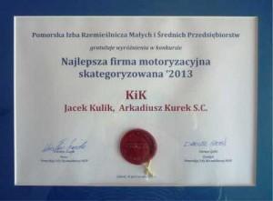 Wyróżnienie najlepsza firma motoryzacyjna